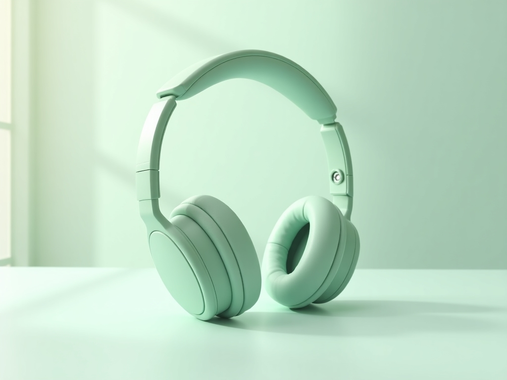 Over-ear headphones with soft-touch matte design